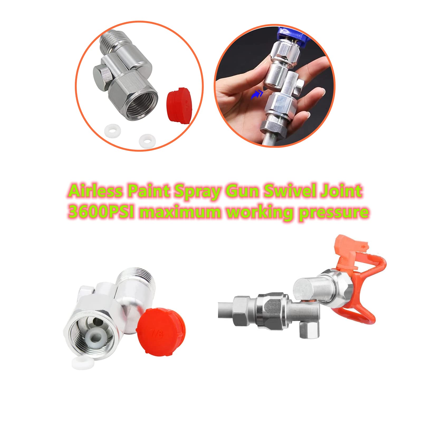 TALSWIF 235486 7/8-inch Thread Swivel Joint fits Airless Paint